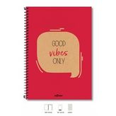 A4 Defter Kareli 200 syf Kırmızı Eco