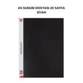 A5 Sunum Dosyası 20 Yaprak Siyah