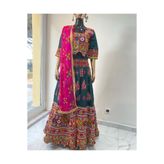 Aashiv's Collection Hint Elbisesi KOYU YEŞİL S/M