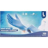Aba Nails Pudrasız Mavi Nitril Eldiven Large Haspet 100LÜ
