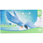 Aba Nails Pudrasız Mavi Nitril Eldiven Medium Haspet 100LÜ