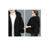 ABB Kapşonlu Oversize Peluş Polo Hırka