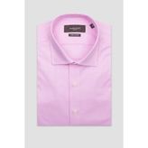Abbate Marco Dobby Pamuklu Slim Fit Pembe Klasik Yaka Erkek Desenli Gömlek