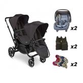ABC Design Zoom Ink Travel Sistem İkiz Bebek Arabası Black
