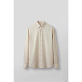 Abluka Online Erkek Relaxed Minimal Nakışlı Basic Tencel Gömlek Bej