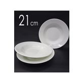 abnturk 12 Adet Melamin Çukur Yemek Tabağı 21cm Ev Lokanta Tabldot Tipi Porsiyon Sulu Yemek Haşlama Kabı