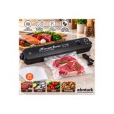 abnturk Vakum Makinesi Vakum Poşetli Set, Uzun Süre Taptaze Ürünler İçin Otomatik Vakumlama ve Isıl Yapıştırma Cihazı, Et Balık Sebze Kuruyemiş Saklama Dondurma İçin İdeal 34x6,5cm