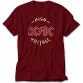 Ac Dc Logo Vintage Kırmızı Tişört - S