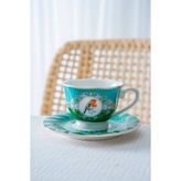 Acar 6 Kişilik Porselen Kahve Fincan Takımı - 90 ml - Yeşil