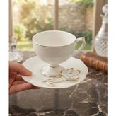 Acar Felıcıty 6 Kişilik Porselen Fincan Set White - Beyaz