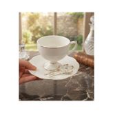 ACAR FELICITY 6 KİŞİLİK PORSELEN FİNCAN SET WHİTE