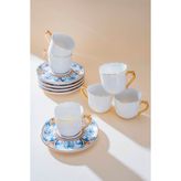 Acar Florrie 6 Kişilik Kahve Fincan Takımı - 90 ml - Renkli