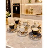 Acar KAI-009641 Elysion Karışık 6lı Porselen Kahve Fincan Takımı - Yok - Renkli