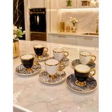 Acar Kaı-009641 Elysion Karışık 6Lı Porselen Kahve Fincan Takımı