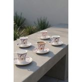 Acar Klauzy 6 Kişilik Porselen Kahve Fincan Takımı - 90 ml - Renkli
