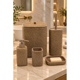 Acar Laduree Brown 5 Parça Banyo Aksesuar Seti