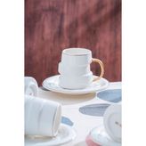 Acar Marlow 6 Kişilik Kahve Fincan Takımı - 90 ml - Beyaz