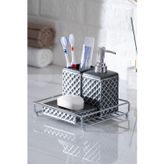 Acar Odeon Gri 4 Parça Stoneware Banyo Seti