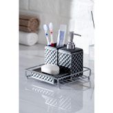 Acar Odeon Siyah 4 Parça Stoneware Banyo Seti
