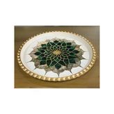 Acar Rose Desenli Yuvarlak Tepsi 47 Cm