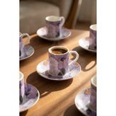 Acar Serenade 6 Kişilik Porselen Kahve Fincan Takımı Mor - 100 ml