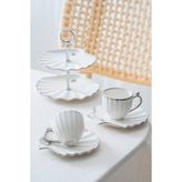 Acar Shelly Silver 2 Kişilik Standlı Mini Pasta ve Kahve Fincan Takımı KAI-07649 - 2 Adet - 130 ml