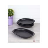 Acar Siyah 25 cm Kayık Tabak