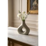 Acar Terra Luxe Dalgalı Halka Vazo Yeşil - 21 cm.