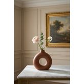 Acar Terra Luxe Halka Vazo Turuncu - 19 cm