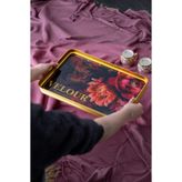 ACAR Velour Milla Cam Tepsi - 39 cm KOH-05021/8-KNT3 Çiçek Desenli KOH-05021/8-KNT3