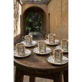 Acar Wilmot 6 Kişilik Kahve Fincan Takımı - 90 ml - Renkli