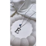 Accessories Çelik E Harfli Kolye Gümüş Renk