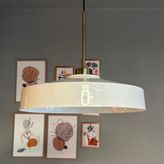 Açe Beyaz Tekli Ince Eskitme Başlık Avize Retro Sarkıt Ofis Showroom Salon Mutfak Avizeleri