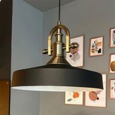 Açe Siyah Tekli Gemici Eskitme Başlık Avize Retro Sarkıt Ofis Showroom Salon Mutfak Avizeleri