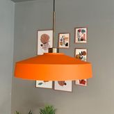 Açe Tekli Ince Eskitme Başlık Avize Retro Sarkıt Ofis Showroom Salon Mutfak Avizeleri - Turuncu