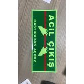 Acil Çıkış Kapı Etiketi Sticker - Çok Renkli - Genel