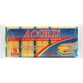 Acord 5'li Oluklu Bulaşık Süngeri