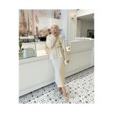 Adalenna Moda Tasarım Pileli İnce Merserize Elbise