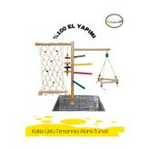 ADAPATİ PET Sultan,cennet,sevda Ve Forpus Papağanı, Muhabbet Kuşu Oyuncaklı Kafes Üstü Parkur