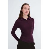 Addax Polo Yaka Büzgülü Bluz B06045