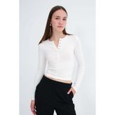 Addax Uzun Kollu Modal Bluz B06048