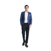 Adelfo Erkek Siyah Diagonel Süet Slim Fit Mono Yaka Spor Blazer Ceket