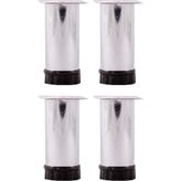 Adem Koç Plastik 10 cm Tablalı Ayarlı Masa Dolap Mobilya Tezgah Ayağı Çap 42MM (4'lü)