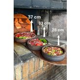 AdenArt 3'lü Toprak Güveç-fırın Tepsisi-pişirme Kabı Seti 37 Cm- 33 Cm -28 Cm