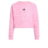 adidas Çocuk Sweatshirt JG FI AOP TOP JW7541, Pembe, 7-8 Yaş