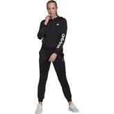 Adidas Essentials Logo French Terry Tracksuit Siyah Kadın Eşofman Takımı