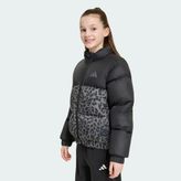 Adidas Synthetic Down Allover Print Çocuk Mont - Siyah - 152 cm