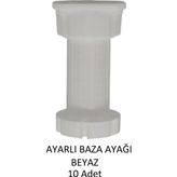 Adilon Ayarlanabilir Plastik Baza Ayağı 10-15 Cm, Çok Amaçlı Dolap Ayağı 10 Adet