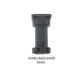 Adilon Ayarlanabilir Plastik Baza Ayağı 10-15 Cm, Siyah, Çok Amaçlı Dolap Ayağı