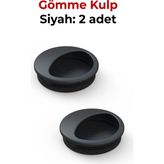 Adilon Gömme Kulp Siyah 2 Adet